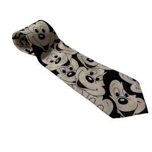 Mickey Mouse Tie Disney By‎ Balancine The Tie Works Face Collage Black White Red